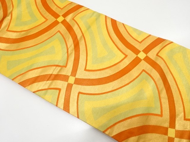 JAPANESE KIMONO / FUDō-HISHI PATTERN WOVEN NAGOYA OBI